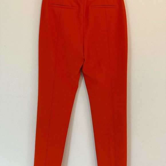 NWT Tory Burch Vanner Pant Slim Tailored Orange Pants - Picture 4 of 9